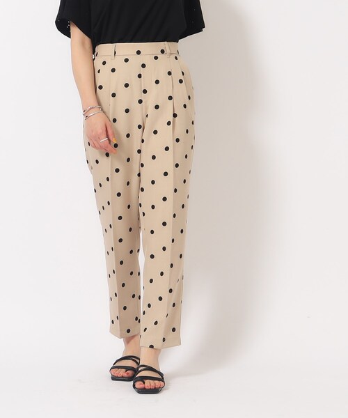 DRESKIP(ドレスキップ)の「◆【洗える/UV】コーデのアクセントに!麻調ドットプリントテーパードパンツ(その他パンツ・レディース・チャコール/ベージュ系5/オリーブ系9・03/02/04)」の12枚目の写真