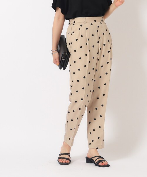 DRESKIP(ドレスキップ)の「◆【洗える/UV】コーデのアクセントに!麻調ドットプリントテーパードパンツ(その他パンツ・レディース・チャコール/ベージュ系5/オリーブ系9・03/02/04)」の13枚目の写真