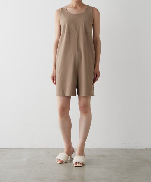 earthy（アーシー）の「【UVカット・吸水速乾】ショートオールインワン（サロペット/オーバーオール・レディース・ブラック/キャメル/モカ・FREE）」の12枚目の写真