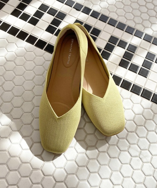 ORiental TRaffic（オリエンタルトラフィック）の「軽量 跳べるパンプス ニット パンプス /R-3215（パンプス・レディース・ベージュ系その他/ブラウン/ピンク/ベージュ/ブラック/グリーン・33/34/35/36/37/38/39/40/41/42/43）」の5枚目の写真