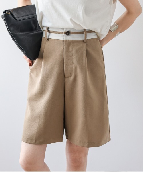 La-gemme（ラジェム）の「マーベルトデザインショートパンツ（その他パンツ・レディース・ブラック/グレイッシュベージュ/ベージュ/ライトイエロー・M/L）」の20枚目の写真