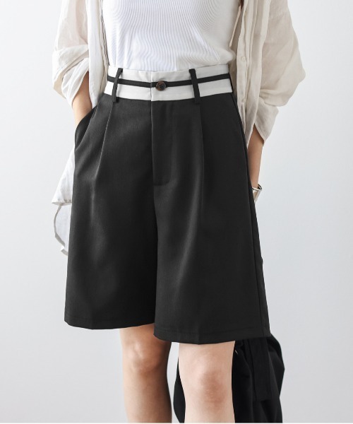 La-gemme（ラジェム）の「マーベルトデザインショートパンツ（その他パンツ・レディース・ブラック/グレイッシュベージュ/ベージュ/ライトイエロー・M/L）」の15枚目の写真