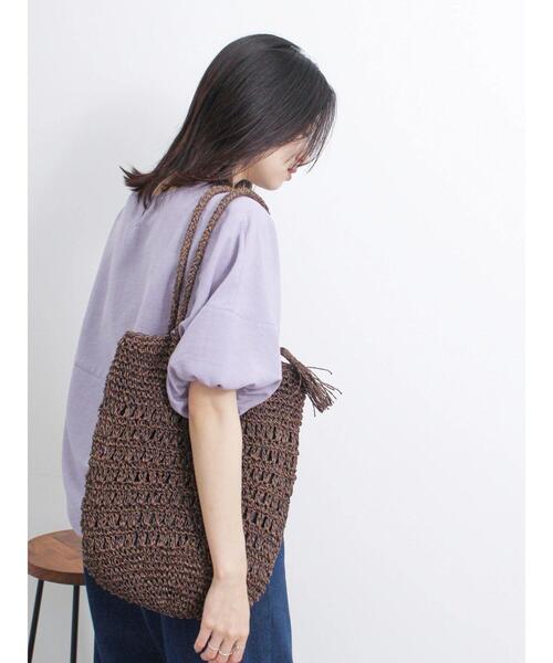 Samansa Mos2 blue（サマンサモスモスブルー）の「リネンタッチバルーンスリーブブラウス（シャツ/ブラウス・レディース・ライトベージュ/ラベンダー/オレンジ・F）」の17枚目の写真