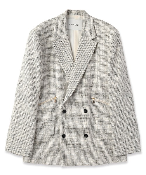 CULLNI（クルニ）の「24-AW-028B / Butcher Tweed Zip Pocket