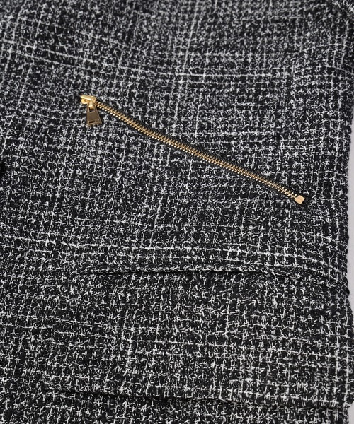 CULLNI（クルニ）の「24-AW-028B / Butcher Tweed Zip Pocket Tailored Jacket（テーラードジャケット・メンズ・ホワイト/ネイビー/ブラック・1/2/0）」の16枚目の写真