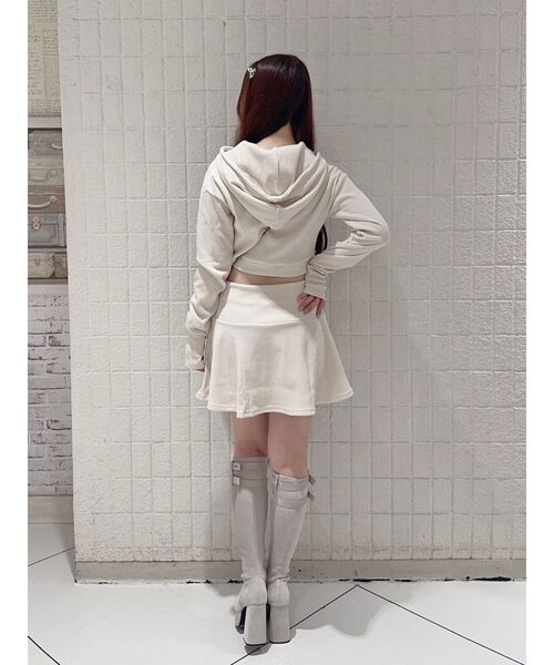 EATME（イートミー）の「リブミニスカート（セットアップ可能）（スカート・レディース・ブラック/ピンク/アイボリー/ブラウン・FREE）」の18枚目の写真