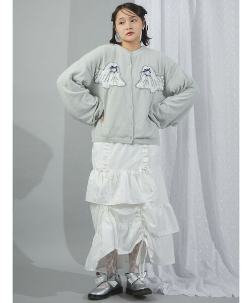 merry jenny（メリージェニー）の「シーズー×シーズーカーディガン（カーディガン/ボレロ・レディース・グレー/ピンク/ブラック・FREE）」の14枚目の写真