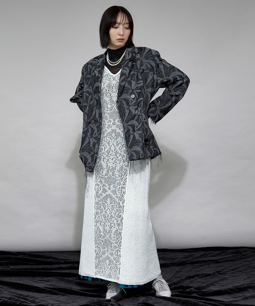 Ezick（エジック）の「Tiny spangle シアーニットドレス