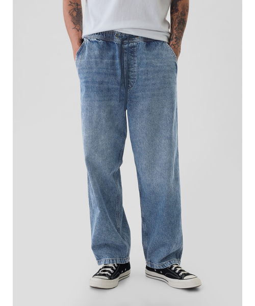 GAP（ギャップ）の「プルオン バギーデニム（デニムパンツ・メンズ・ライトインディゴブルー・L/M/S/XL/XS）」の5枚目の写真