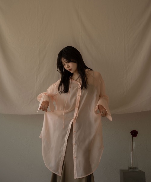 セール】long sheer shirt / ロングシアーシャツ（シャツ