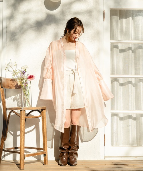 セール】long sheer shirt / ロングシアーシャツ（シャツ