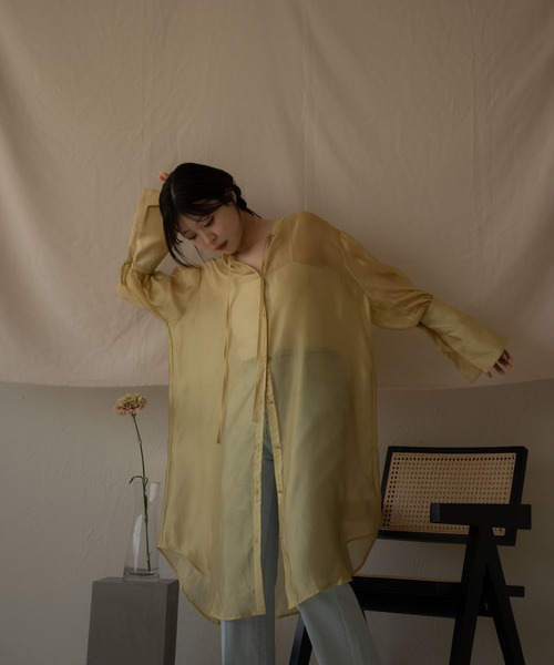 セール】long sheer shirt / ロングシアーシャツ（シャツ