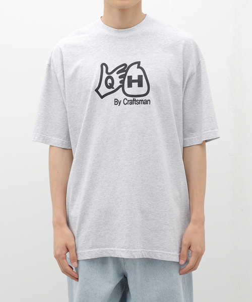【セール】【QH / QUISPIAM HABILIS】QH LOGO S/S T-SHIRTS（Tシャツ/カットソー）｜PULP/417EDIFICE（パルプフォーワンセブンエディフィス）