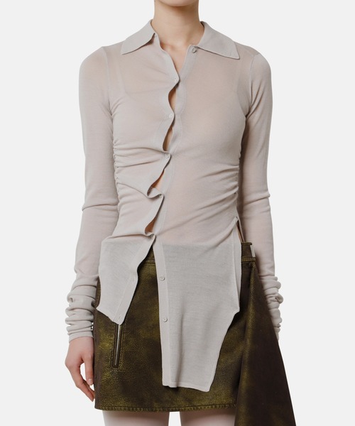 IRENE（アイレネ）の「ウールシアーツイストシャツニット / Wool Sheer 