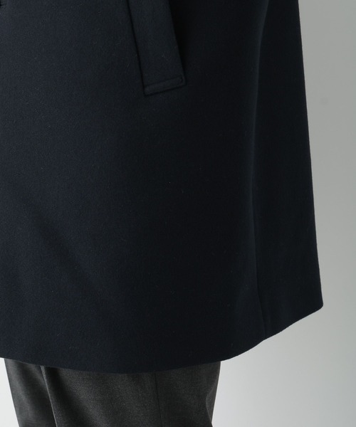 GLOBAL WORK（グローバルワーク）の「軽やかストレッチショートステンカラーコート/115776（ステンカラーコート・メンズ・ブラウン系5/ブラック/チャコール/ネイビー・SMALL/MEDIUM/LARGE/X-LARGE）」の9枚目の写真