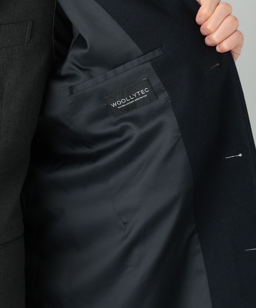 GLOBAL WORK（グローバルワーク）の「軽やかストレッチショートステンカラーコート/115776（ステンカラーコート・メンズ・ブラウン系5/ブラック/チャコール/ネイビー・SMALL/MEDIUM/LARGE/X-LARGE）」の12枚目の写真