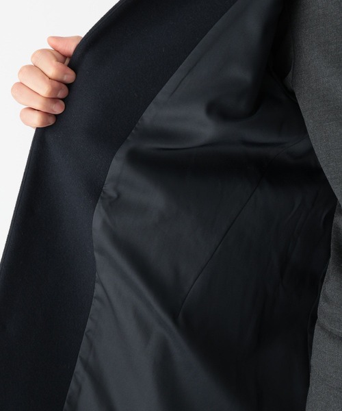 GLOBAL WORK（グローバルワーク）の「軽やかストレッチショートステンカラーコート/115776（ステンカラーコート・メンズ・ブラウン系5/ブラック/チャコール/ネイビー・SMALL/MEDIUM/LARGE/X-LARGE）」の13枚目の写真