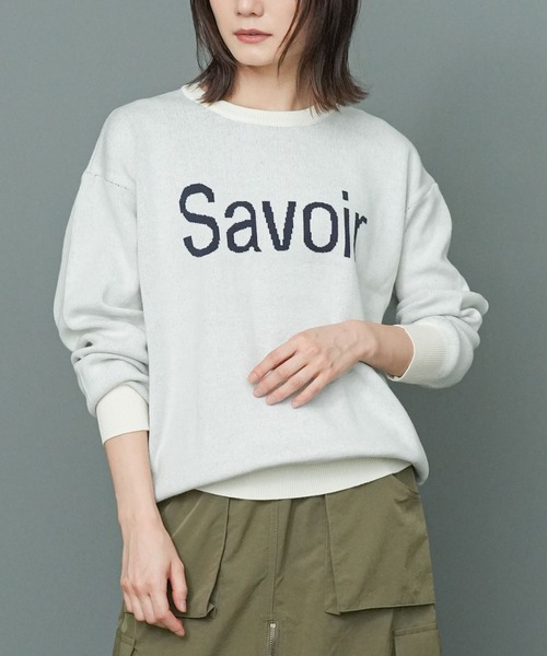 セール】ジャガードロゴニットプルオーバー（ニット/セーター）｜mili