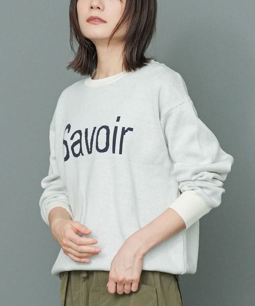 セール】ジャガードロゴニットプルオーバー（ニット/セーター）｜mili