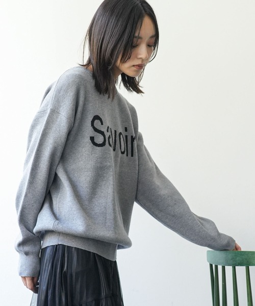 セール】ジャガードロゴニットプルオーバー（ニット/セーター）｜mili