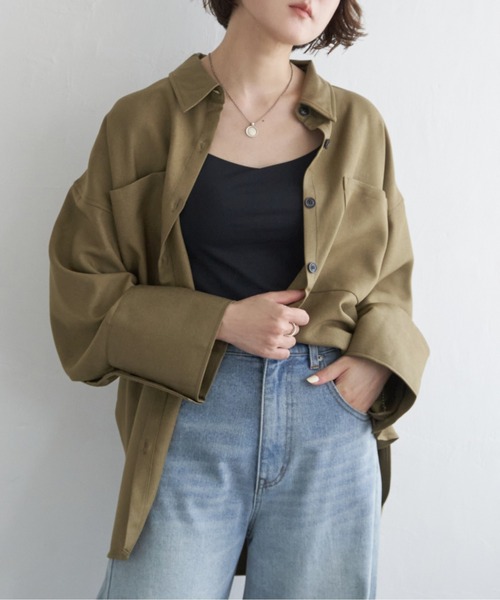 notch.(ノッチ)の「ビッグカフスシャツ(シャツ/ブラウス・レディース・オフホワイト/ブラック/ベージュ・M)」の14枚目の写真
