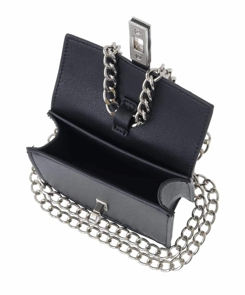a.v.v（アーヴェヴェ）の「チェーンミニショルダーバッグ（ショルダーバッグ・レディース・ブラック/シルバー・38）」の13枚目の写真