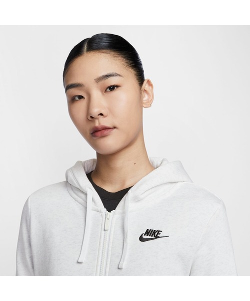 NIKE(ナイキ)の「ナイキ NIKE ナイキ NSW クラブ フリース フルジップ L/S フーディ ST(スウェット・レディース・ライトグレー・M/L)」の3枚目の写真