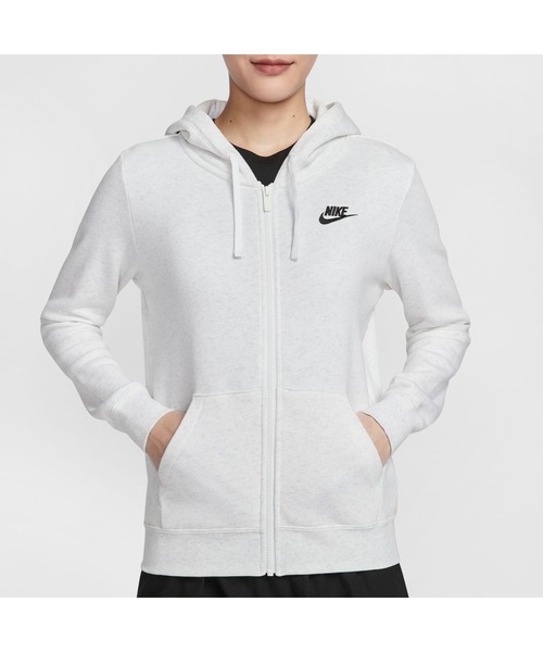 NIKE(ナイキ)の「ナイキ NIKE ナイキ NSW クラブ フリース フルジップ L/S フーディ ST(スウェット・レディース・ライトグレー・M/L)」の4枚目の写真