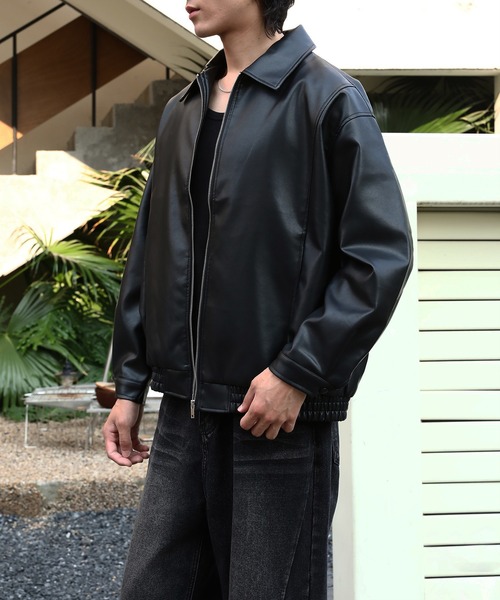 TOBEE（トゥビー）の「【Tobee】ヴィンテージ レザー ブルゾン/ ジャケット（ブルゾン・メンズ・グリーン/ブラック/ブラウン・SMALL/MEDIUM/LARGE）」の14枚目の写真