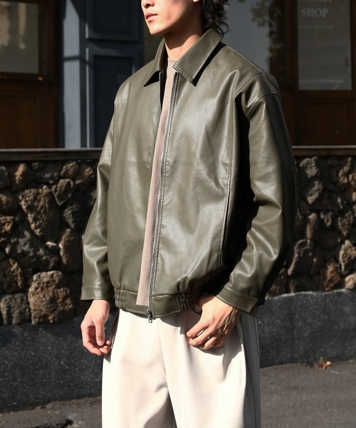 TOBEE（トゥビー）の「【Tobee】ヴィンテージ レザー ブルゾン/ ジャケット（ブルゾン・メンズ・グリーン/ブラック/ブラウン・SMALL/MEDIUM/LARGE）」の17枚目の写真