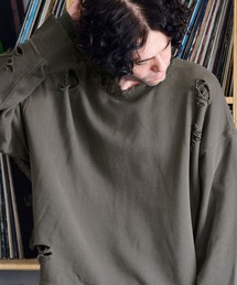 ADAM PATEK（アダムパテック）の「msw1546-damage layered pullover プルオーバー（スウェット）」