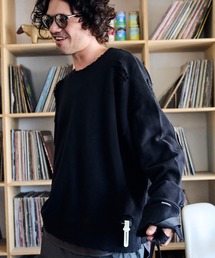 ADAM PATEK（アダムパテック）の「msw1546-damage layered pullover プルオーバー（スウェット）」