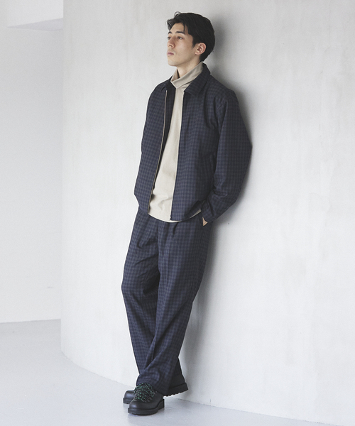 JOURNAL STANDARD relume(ジャーナルスタンダード レリューム)の「TECH ツイード SOLOTEX サキソニースラックス(スラックス・メンズ・ネイビー/チャコールグレー/ブラウン・MEDIUM/LARGE)」の5枚目の写真