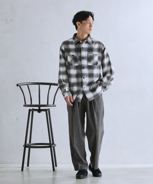 JOURNAL STANDARD relume(ジャーナルスタンダード レリューム)の「TECH ツイード SOLOTEX サキソニースラックス(スラックス・メンズ・ネイビー/チャコールグレー/ブラウン・MEDIUM/LARGE)」の6枚目の写真