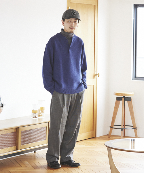 JOURNAL STANDARD relume(ジャーナルスタンダード レリューム)の「TECH ツイード SOLOTEX サキソニースラックス(スラックス・メンズ・ネイビー/チャコールグレー/ブラウン・MEDIUM/LARGE)」の7枚目の写真