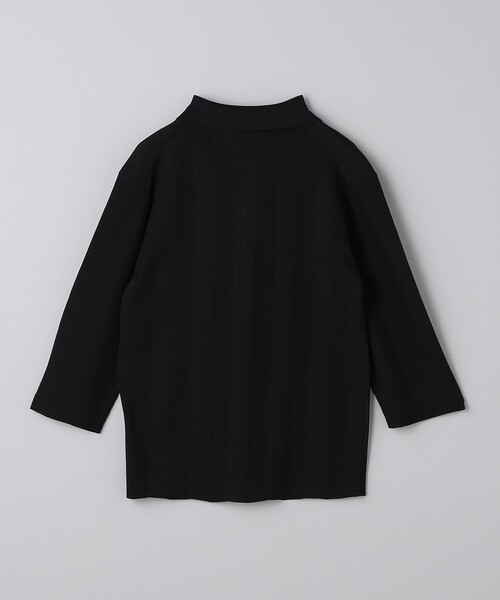 UNITED ARROWS(ユナイテッドアローズ)の「ランダムリブ ポロニット(ニット/セーター・レディース・オフホワイト/ブラック/ブラウン・FREE)」の5枚目の写真