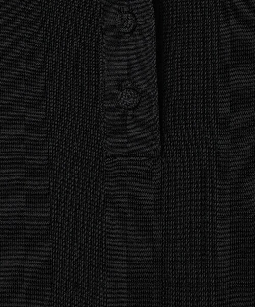 UNITED ARROWS(ユナイテッドアローズ)の「ランダムリブ ポロニット(ニット/セーター・レディース・オフホワイト/ブラック/ブラウン・FREE)」の7枚目の写真