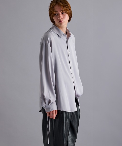 JUNRED(ジュンレッド)の「スリットコードシャツ(シャツ/ブラウス・メンズ・グレー/ブルー系その他4/ブラック・S/M/L)」の19枚目の写真