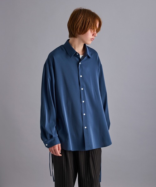 JUNRED(ジュンレッド)の「スリットコードシャツ(シャツ/ブラウス・メンズ・グレー/ブルー系その他4/ブラック・S/M/L)」の20枚目の写真