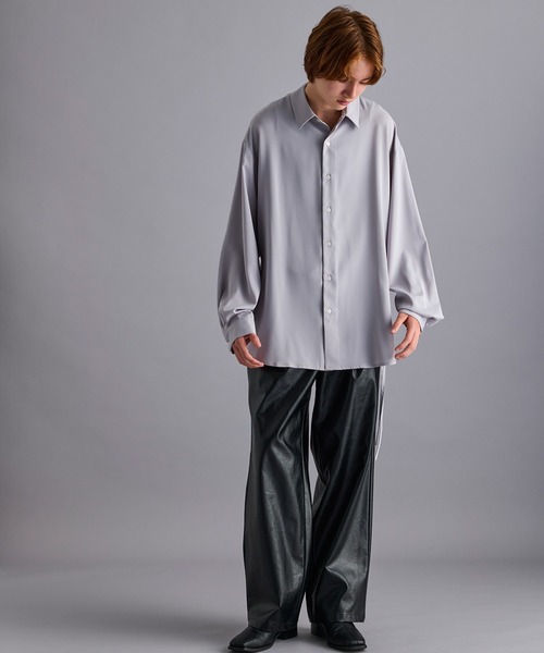 JUNRED(ジュンレッド)の「スリットコードシャツ(シャツ/ブラウス・メンズ・グレー/ブルー系その他4/ブラック・S/M/L)」の22枚目の写真