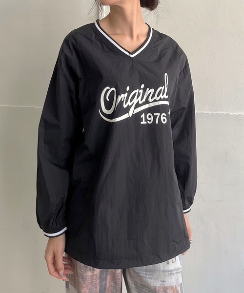 Jewelobe（ジュエローブ）の「ロゴプリントナイロンスポーティープルオーバー（Tシャツ/カットソー・レディース・ブラック/サックスブルー/ホワイト・FREE）」の18枚目の写真