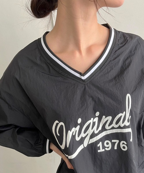 Jewelobe（ジュエローブ）の「ロゴプリントナイロンスポーティープルオーバー（Tシャツ/カットソー・レディース・ブラック/サックスブルー/ホワイト・FREE）」の21枚目の写真