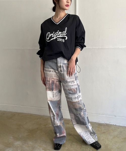 Jewelobe（ジュエローブ）の「ロゴプリントナイロンスポーティープルオーバー（Tシャツ/カットソー・レディース・ブラック/サックスブルー/ホワイト・FREE）」の22枚目の写真