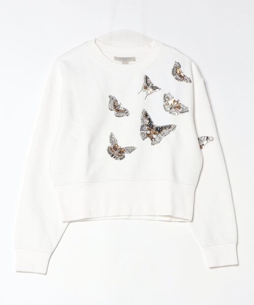 ALLSAINTS(オールセインツ)の「SEPARO BUTTERFLY EMBELLISHED SWEATSHIRT | SEPARO バタフライ 刺繍 スウェットシャツ(スウェット・レディース・ホワイト・S/M/XS)」の8枚目の写真