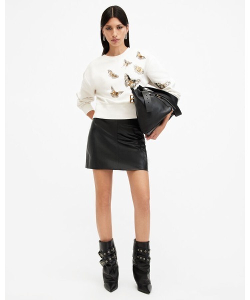 ALLSAINTS(オールセインツ)の「SEPARO BUTTERFLY EMBELLISHED SWEATSHIRT | SEPARO バタフライ 刺繍 スウェットシャツ(スウェット・レディース・ホワイト・S/M/XS)」の4枚目の写真