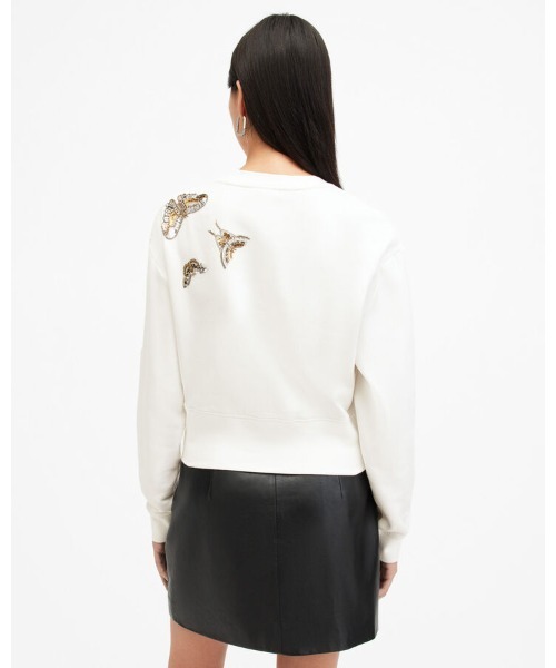 ALLSAINTS(オールセインツ)の「SEPARO BUTTERFLY EMBELLISHED SWEATSHIRT | SEPARO バタフライ 刺繍 スウェットシャツ(スウェット・レディース・ホワイト・S/M/XS)」の7枚目の写真