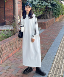 袖ラインワンピース