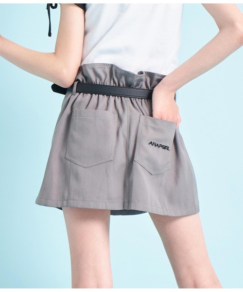 ANAP GiRL（アナップガール）の「ベルト付ZIPスカートインパンツ付