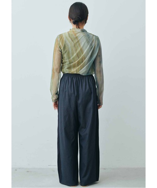 エスプラス グレー サイドストライプパンツ L エスプラス グレー