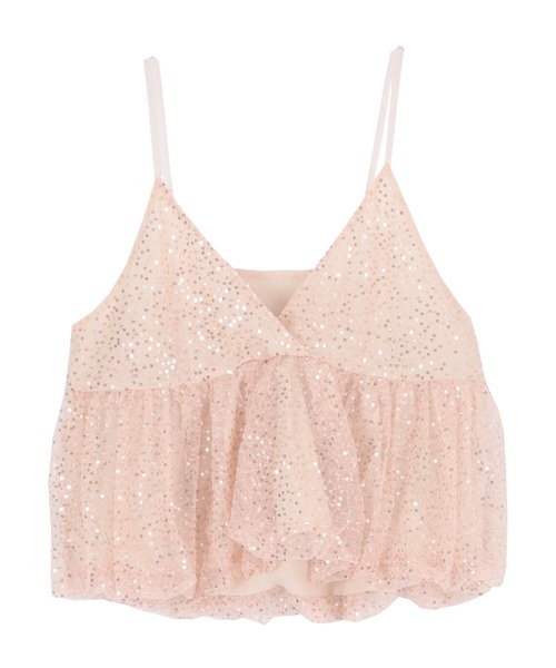 titivate（ティティベイト）の「ヘムバルーンスパンコールキャミソールビスチェ（キャミソール・レディース・シルバー/ブラック/ピンク・S/M/L）」の21枚目の写真
